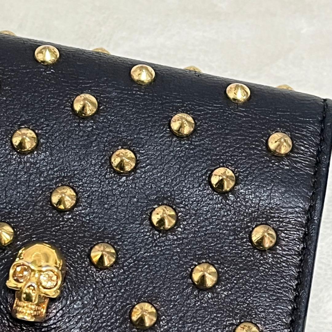 アレキサンダーマックイーン カードケース　スカル　スタッズ　名刺入れ