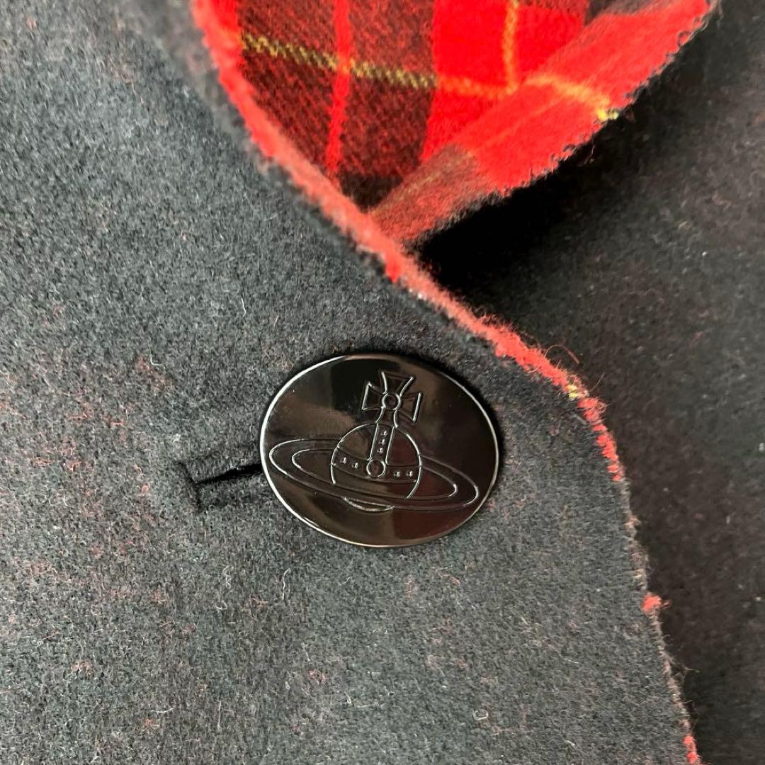Vivienne Westwood ウールストール赤いチェック柄　ポンチョ　美品