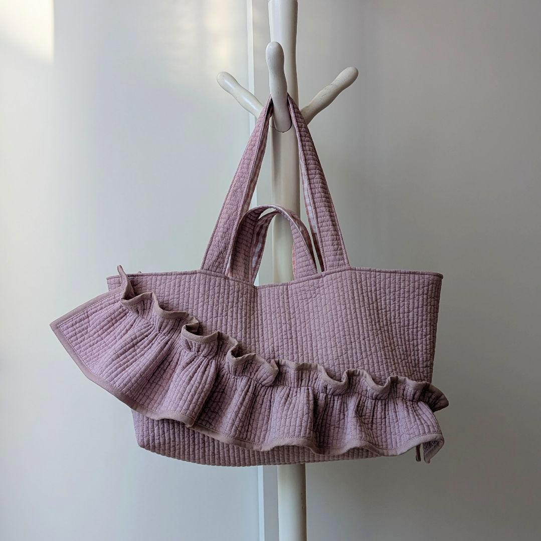 LiSA ヌビバッグ 大きめサイズ フリル マザーズバッグ ハンドメイド