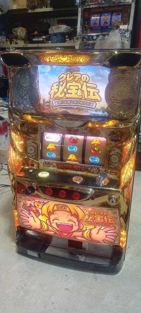 送料込　パチスロ　実機　クレアの秘宝伝　眠りの塔とめざめの石　不要機付