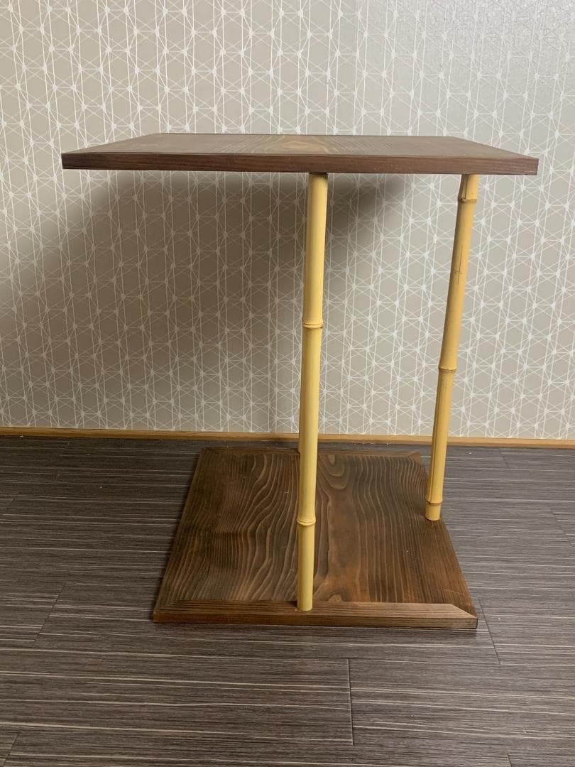 玄々斎好写 焼杉 五行棚 組立式 水指棚 茶道具 裏千家 837