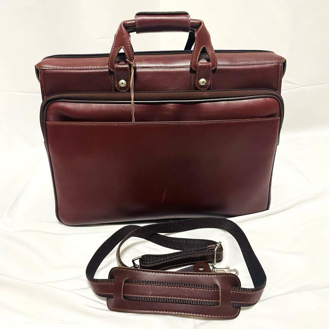 ハートマン レザー ブリーフケース ショルダーバッグ メンズ 茶 2way
