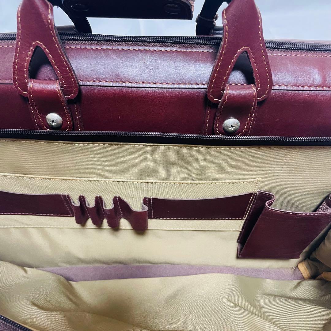 ハートマン レザー ブリーフケース ショルダーバッグ メンズ 茶 2way