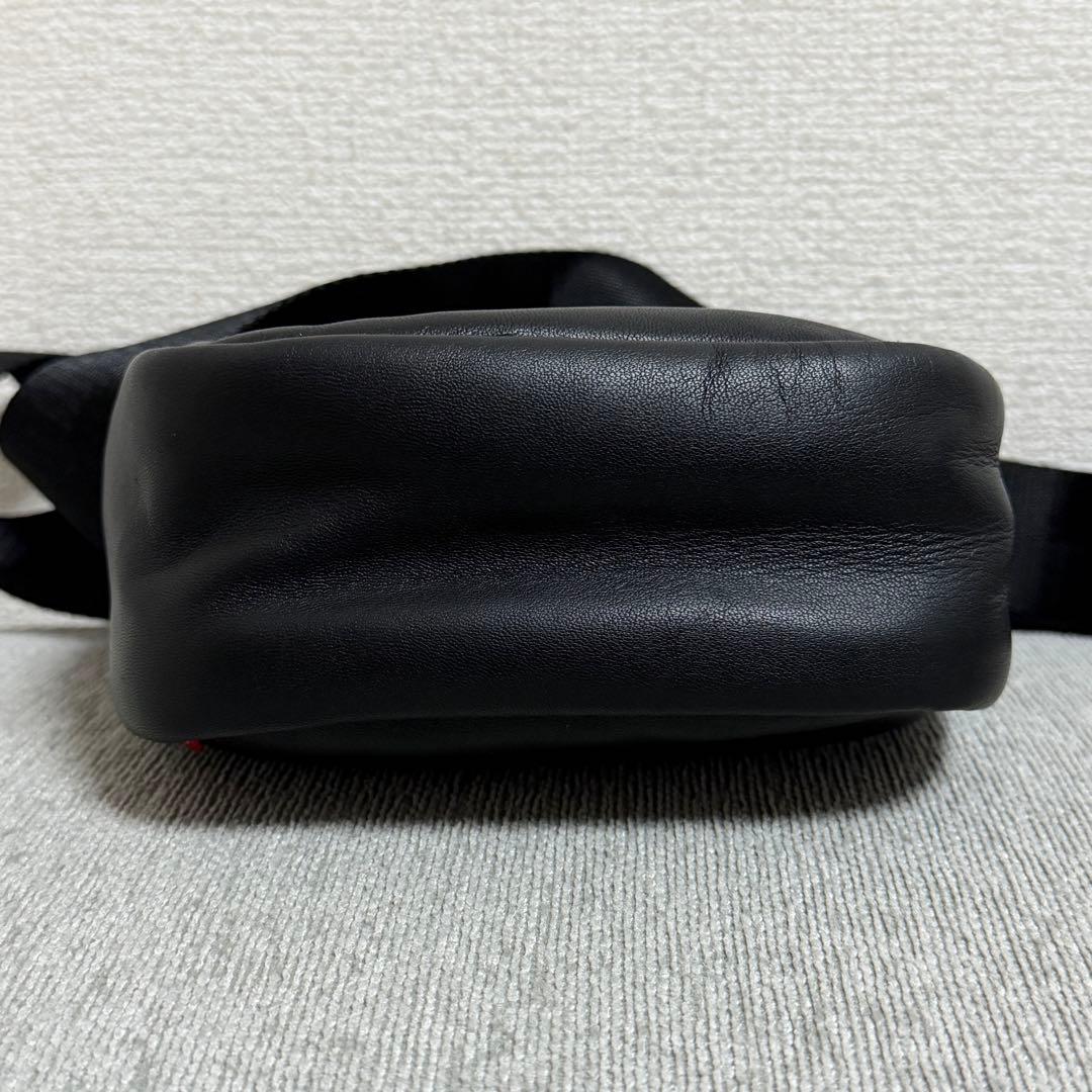 【定価4.5万】DIESEL ソフトレザー クロスボディバッグ Dロゴ 羊革