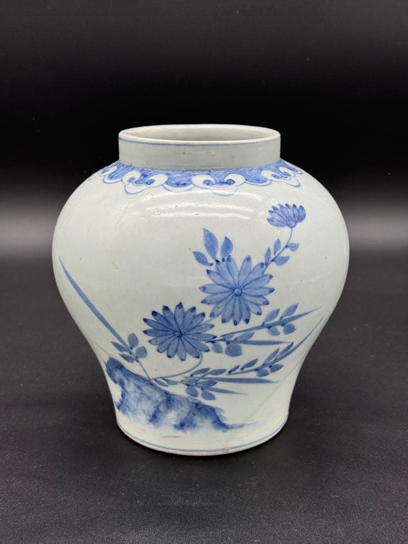 染付　壺　花瓶　花入　時代物　工芸