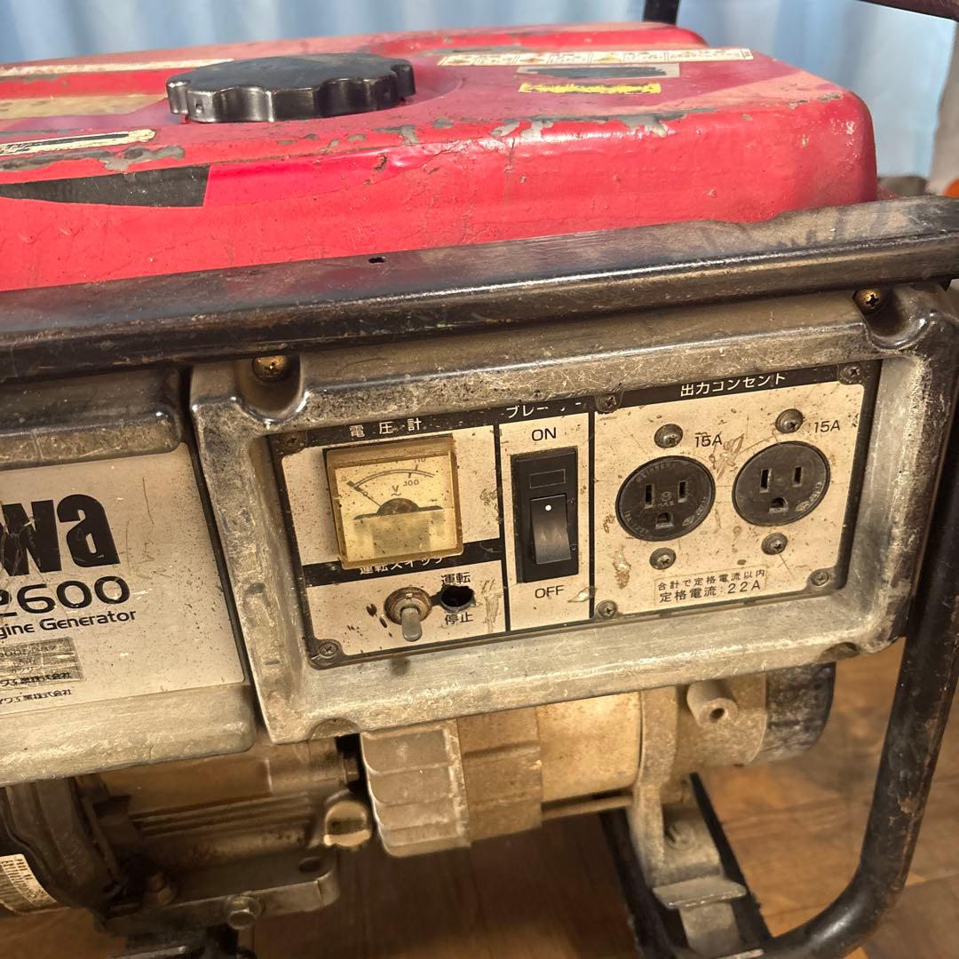 値下げ不可shindaiwa AVR機能　発電機 EGR2600 キャスター付き