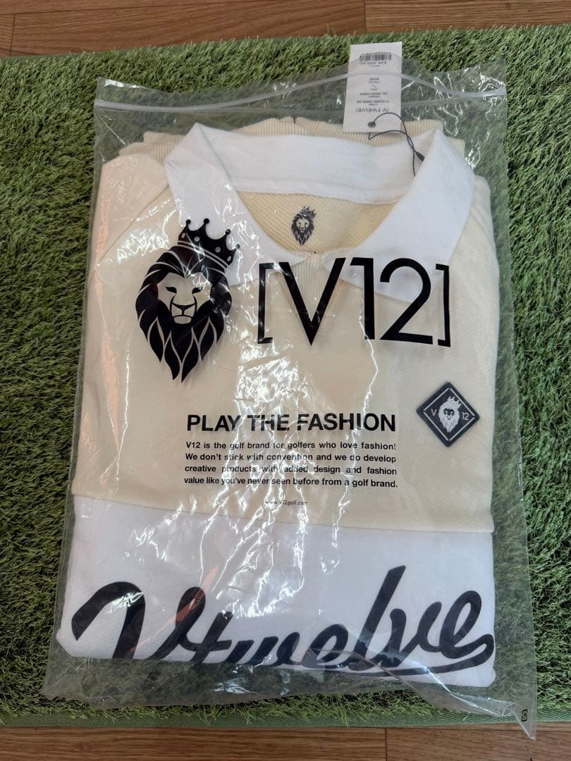 ¥26,400V12/L】襟付き長袖スウェット長袖カットソートレーナーポロシャツ