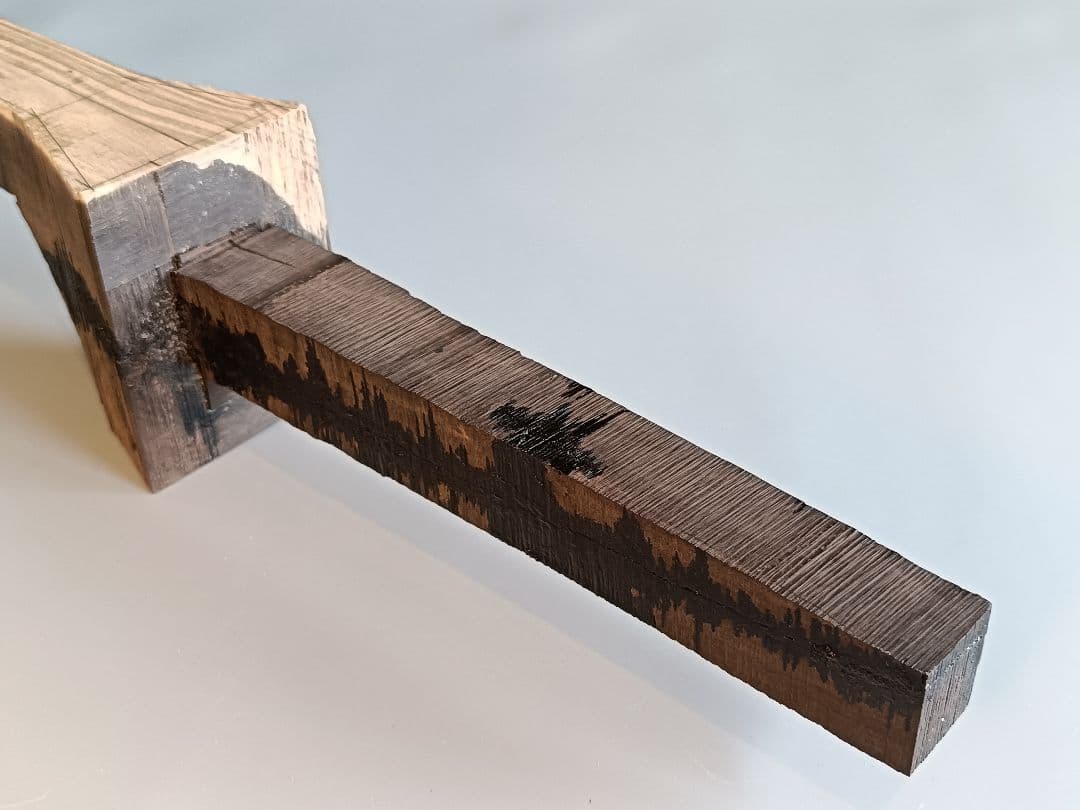 希少 沖縄三線用 棹材 沖縄本島今帰仁産黒木原木令和6年7月木取り済 その2