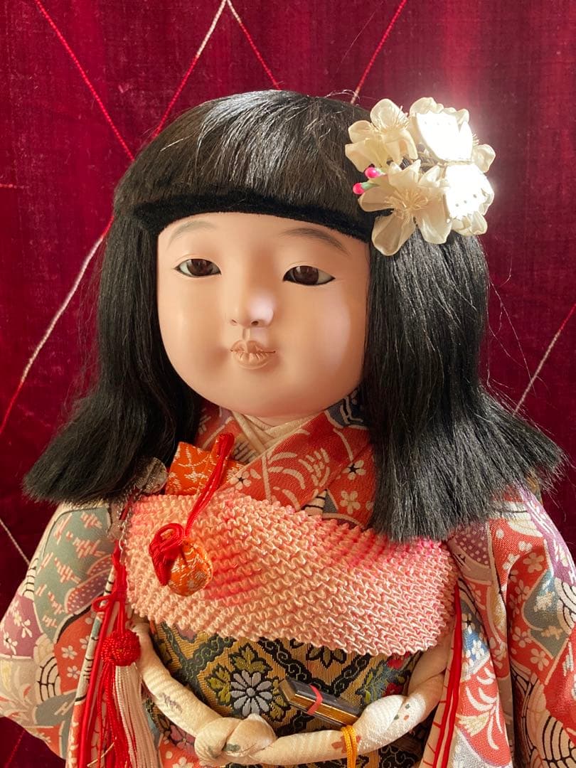 市松人形 田中彌 松乾斎東光 日本人形 和人形 ビスクドール 縮緬