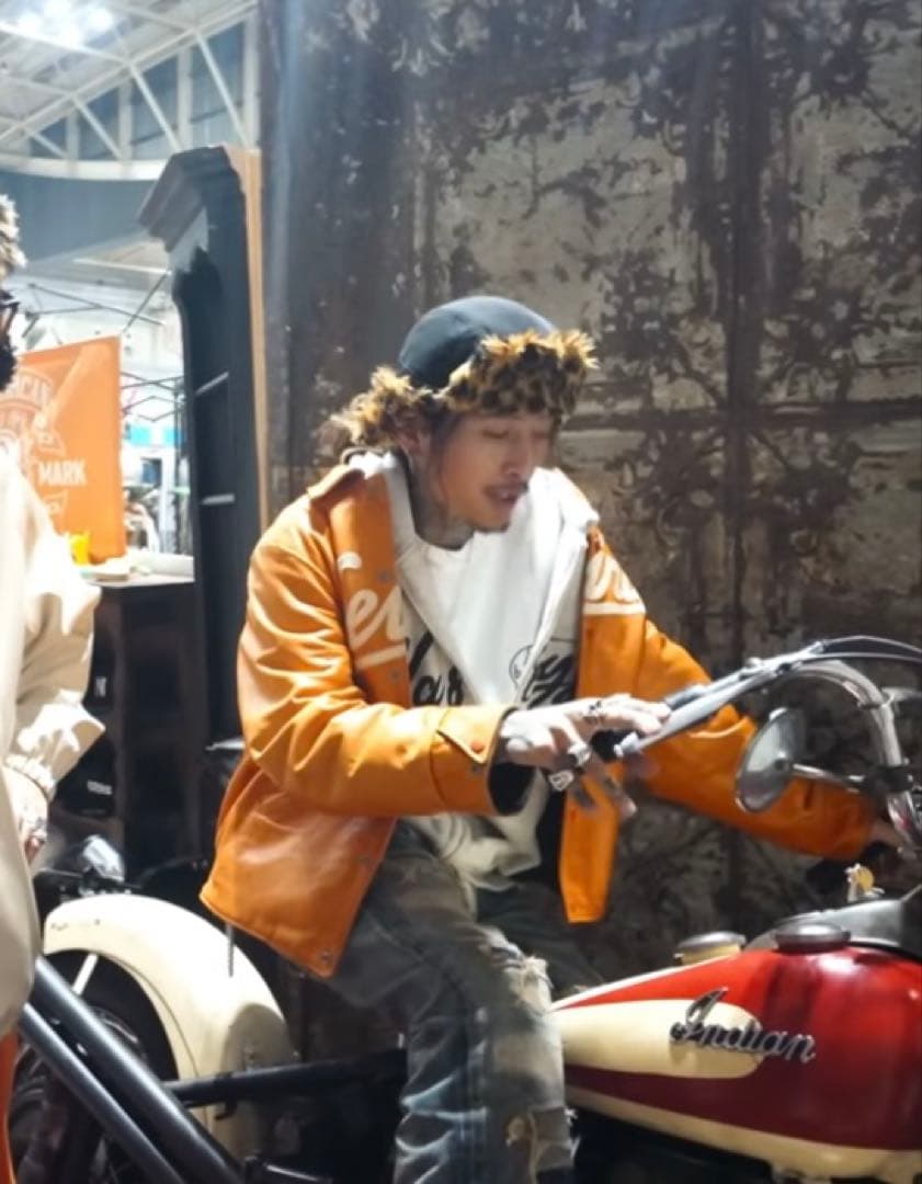 【タグ付】NASTOYS フライトキャップ　ブラック＆レオパード 森下直哉さん着