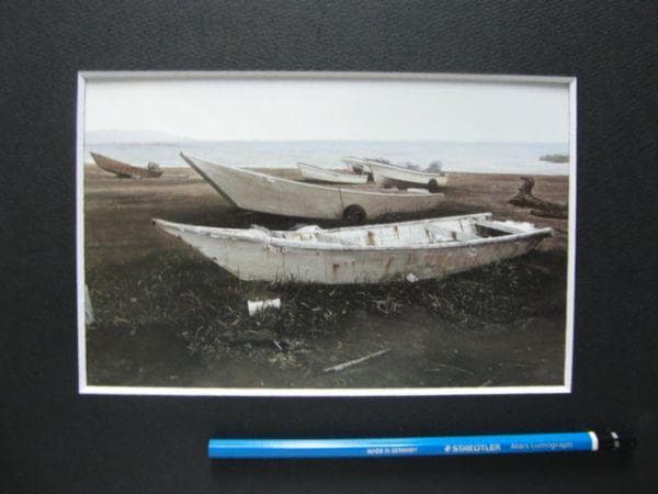 大畑稔浩【陸に上がった舟】希少画集画、状態良好、新品高級額装付