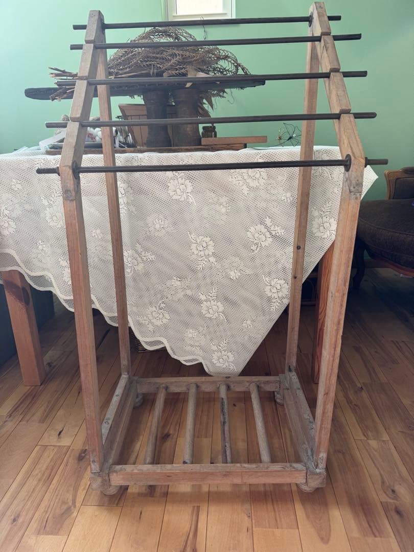 木製ラック タオルハンガー