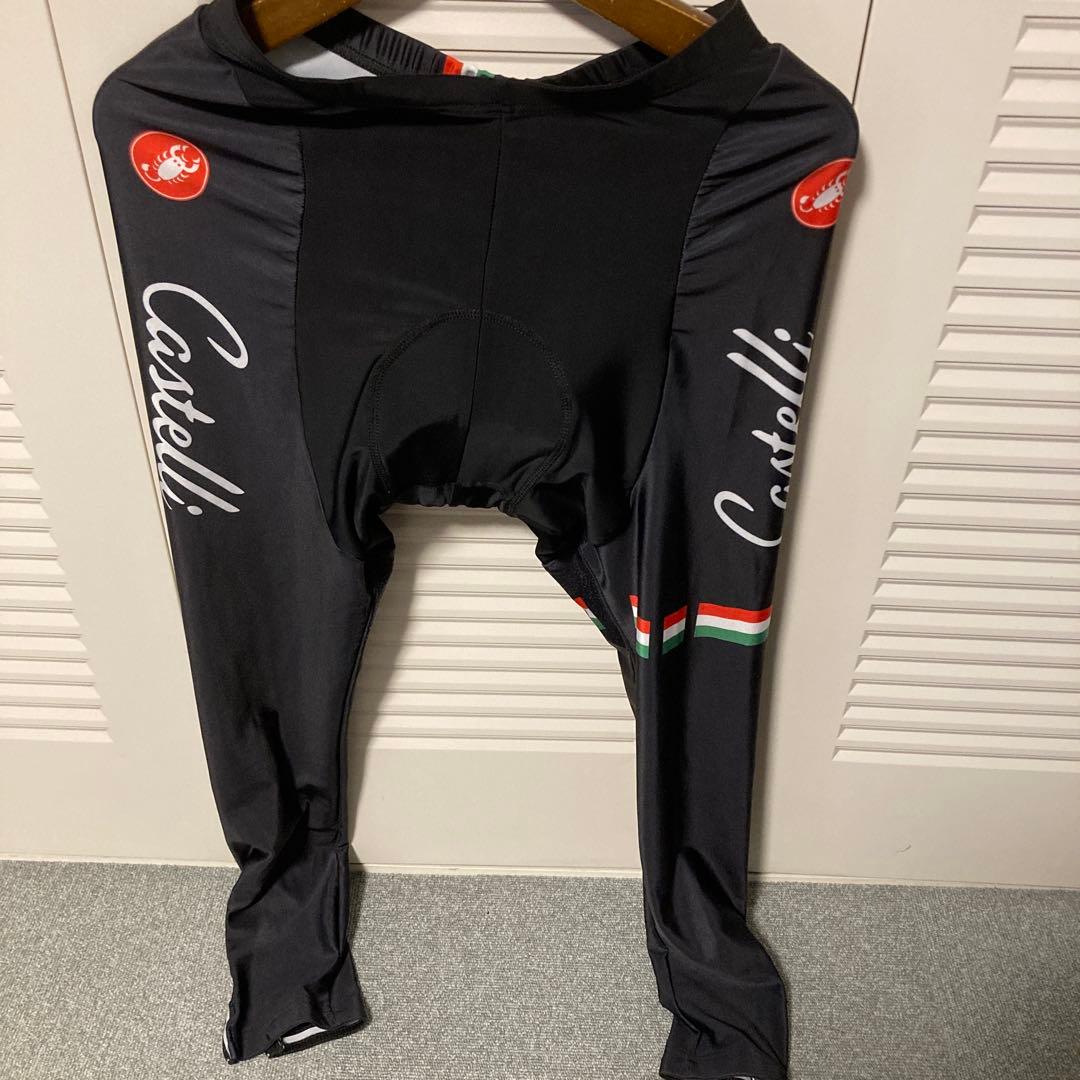 【美品】Castelli Cafe サイクルジャージ S ブラックセットアップ