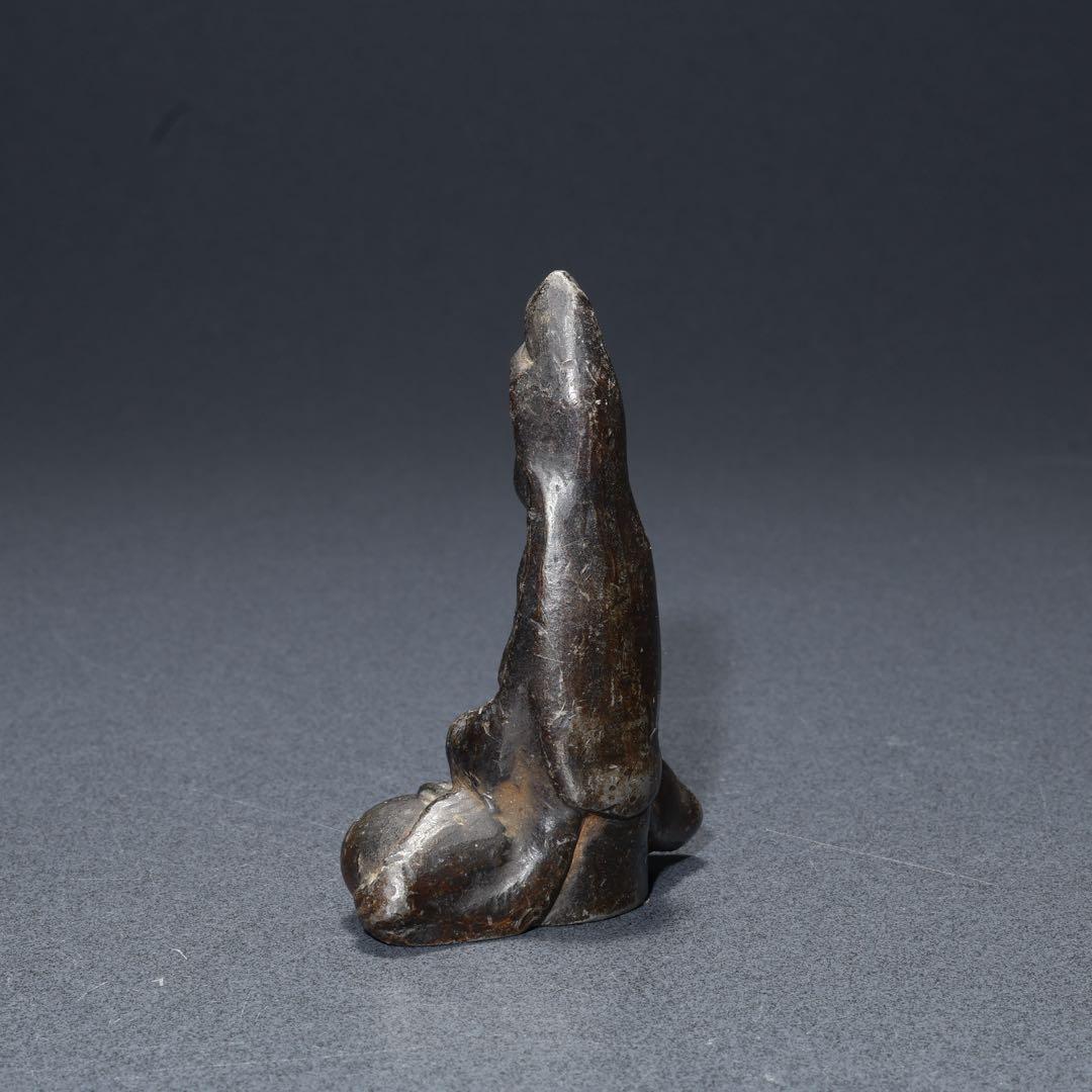 観音坐像　仏像　金属　骨董　R1679