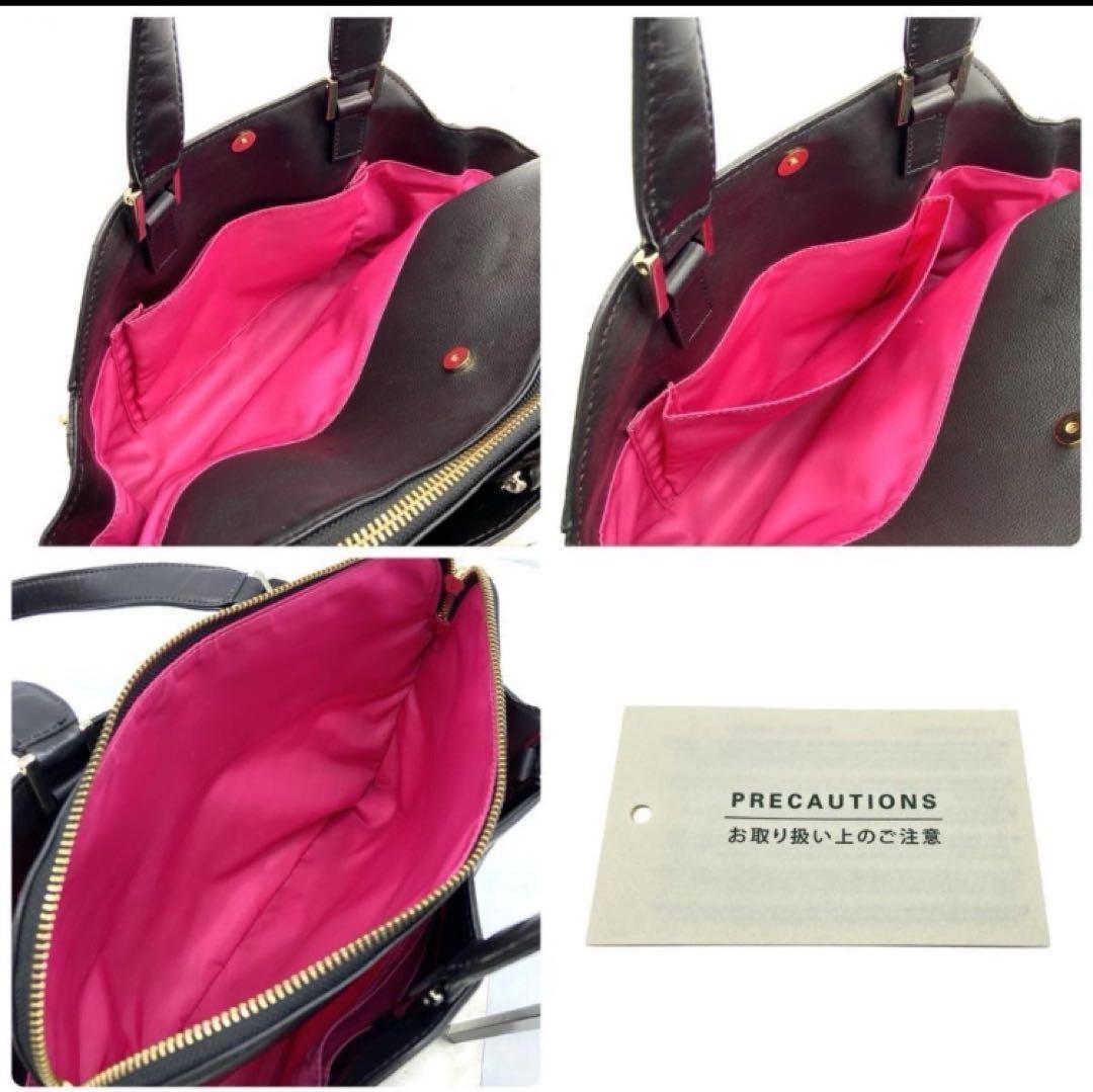 【ブティック限定】ANNA SUI ブラックレザー ハンドバッグ