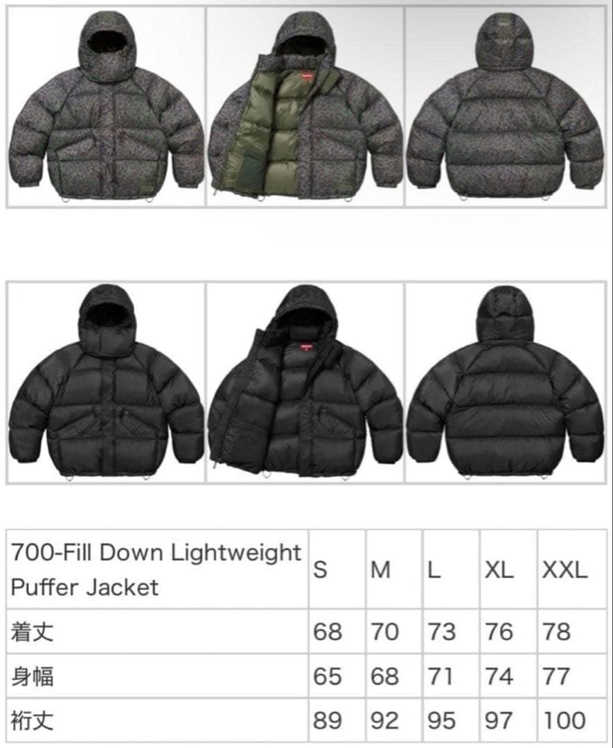 ジャケット・アウター Supreme 700 Fill Down Puffer Jacket M