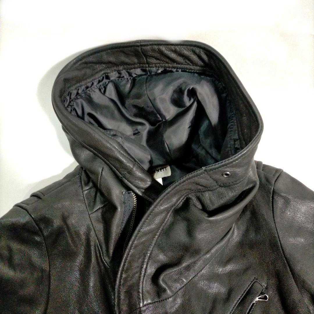 激レア キャサリンハムネット レザー ライダース ジャケット ヤギ革 ゴート