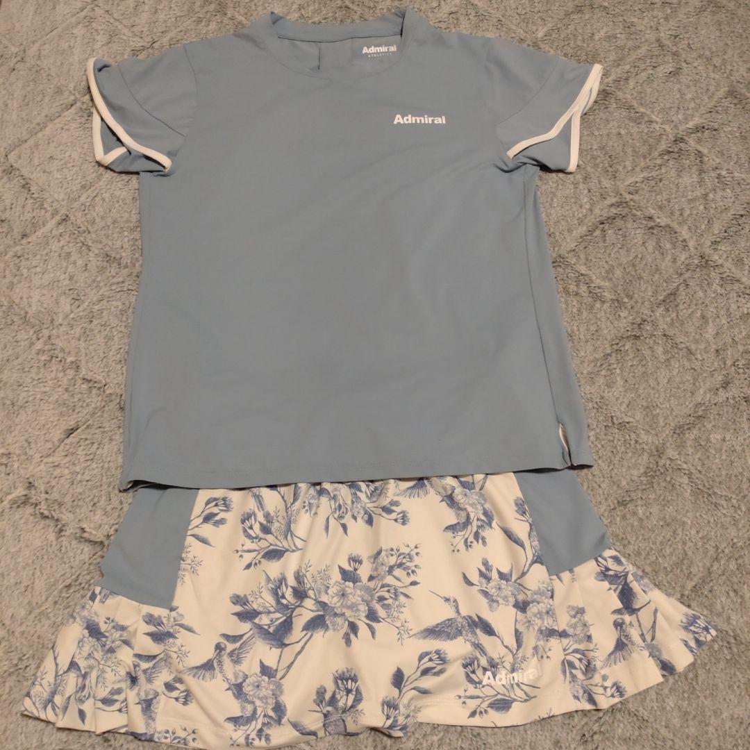 Admiral テニスウェアセット 水色と花柄