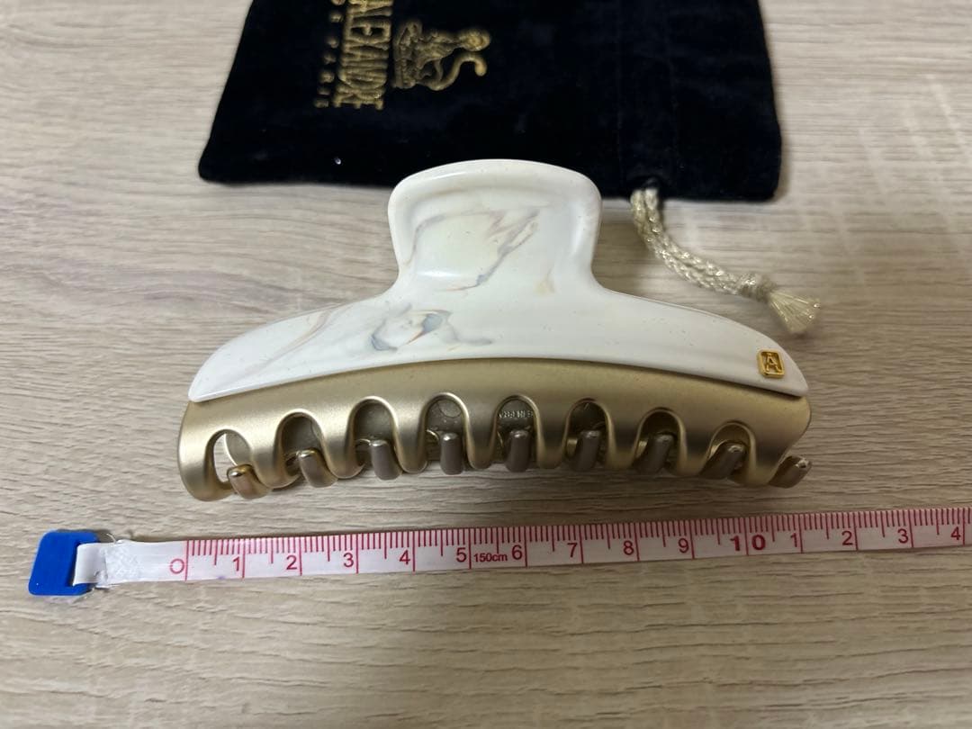 アレクサンドルドゥパリ　ヴァンドームヘアクリップL マーブル