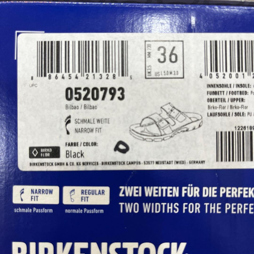 ビルケン.アリゾナの高級版BILBAO BLACK36 新品定価¥13200