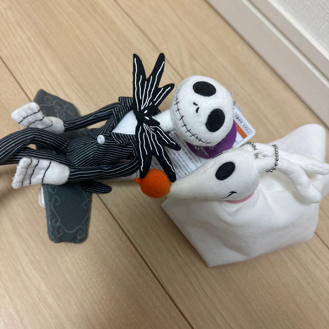 ナイトメアビフォアクリスマス　 肩のせぬいぐるみ ジャック、ゼロ