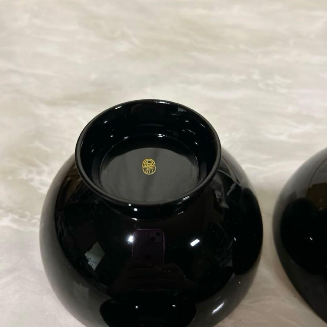 象彦　漆塗り　金蒔絵　蓋付椀　ふたつき　おわん　正月　祝い事　慶事