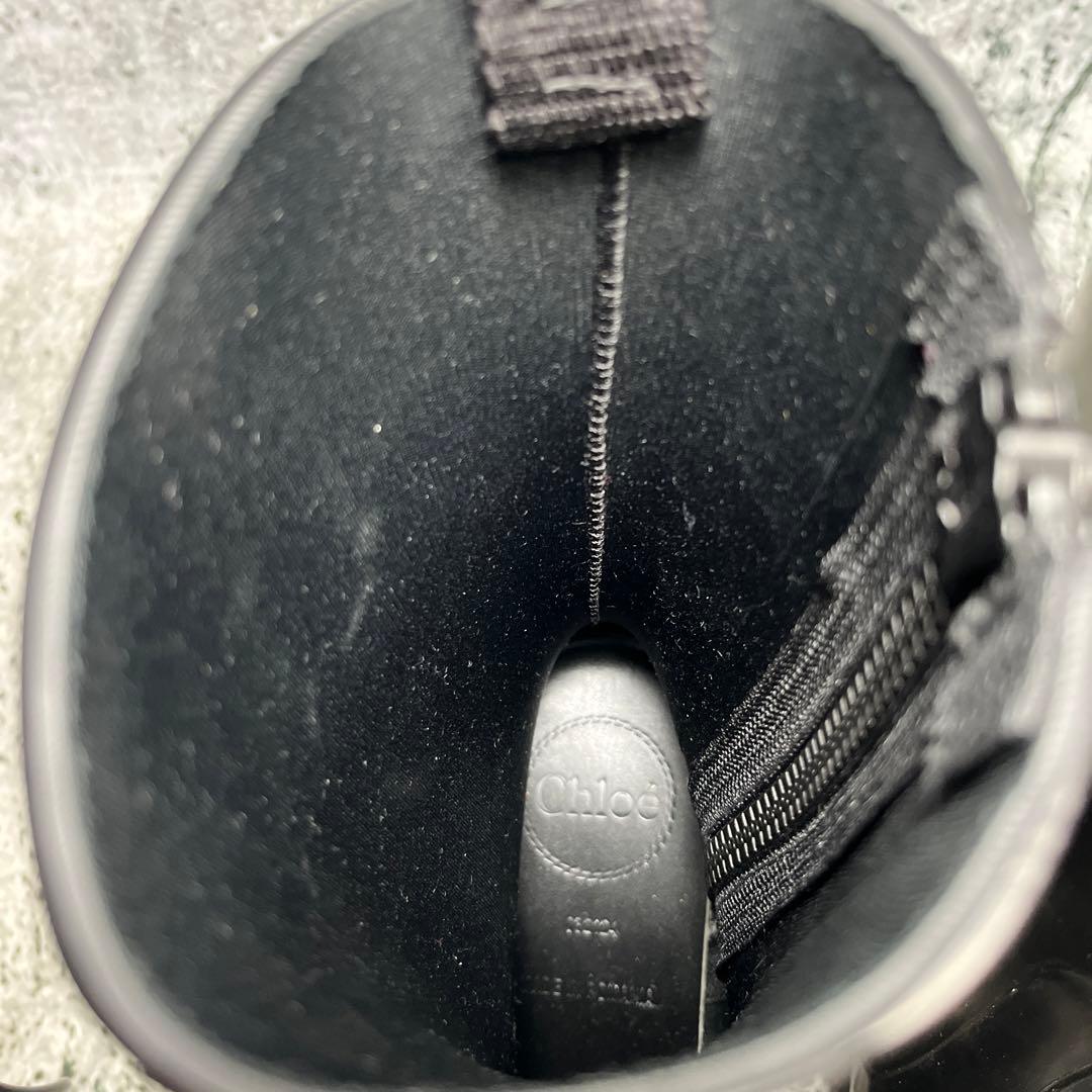 Chloé ブラックラバーブーツ レインブーツ