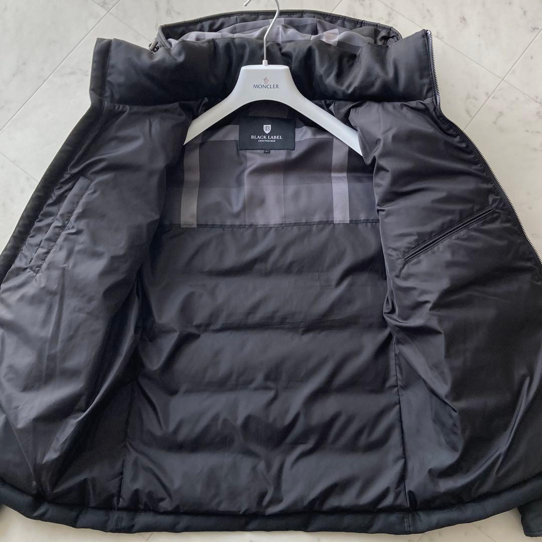 未使用級 ブラックレーベル クレストブリッジ シャドーチェック ダウンジャケット