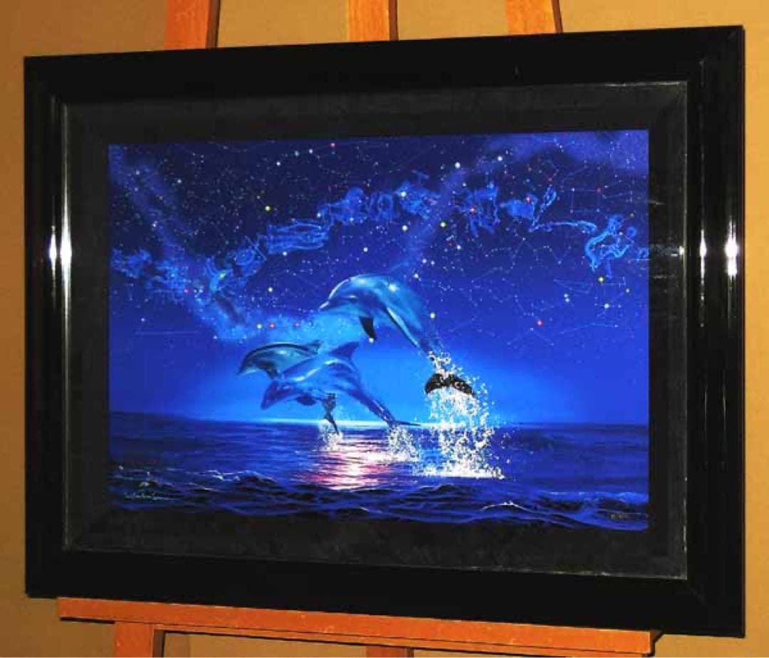 激レア！クリスチャン・リース・ラッセン「ゾディアック(S)」星座 イルカ 海