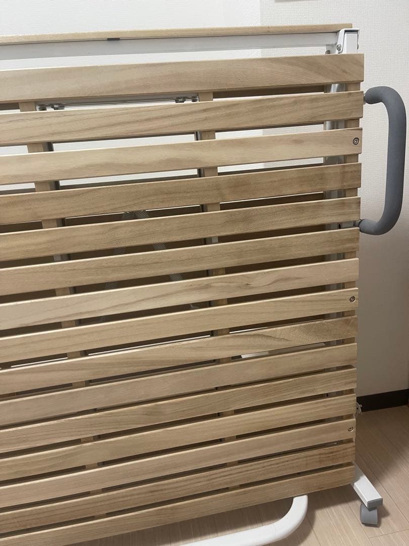 くま ママ　場所を取らず便利！折りたたみベッド シングル 桐無垢材