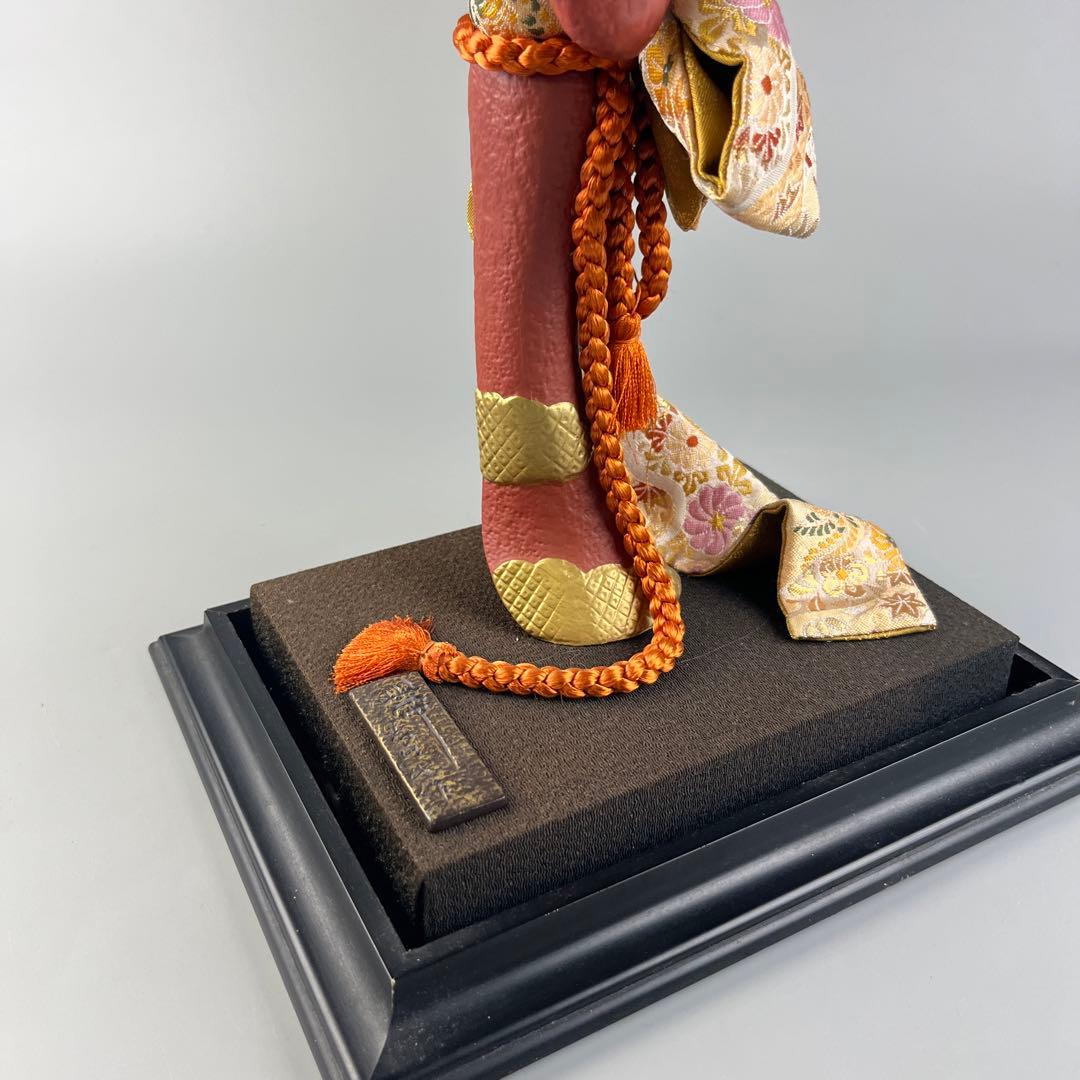 寿喜代 帯 人形 ケース入り 純金証明シール 女の子 日本人形 彩色