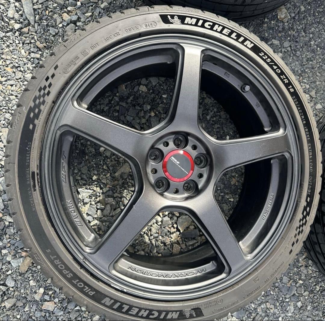 WORK EMOTTION t5r 4本 18インチ pcd100 7.5j