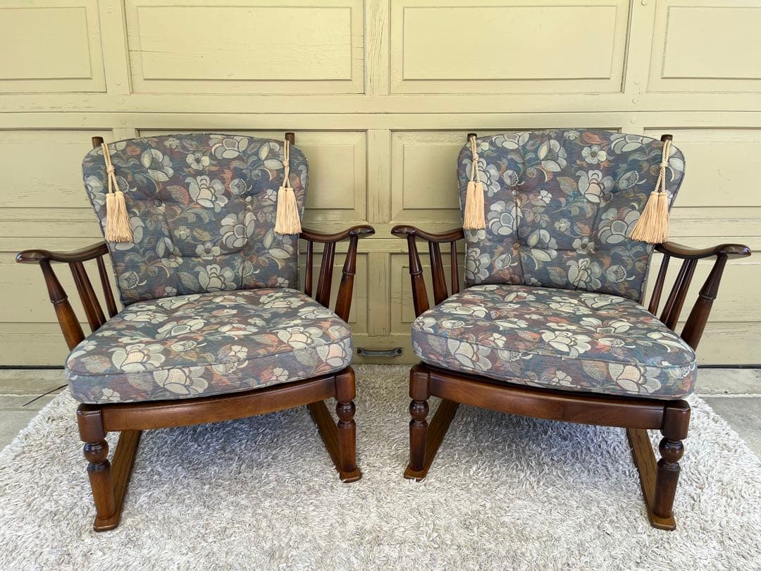 カリモク家具 コロニアル WC47ソファ 肘掛椅子 平織布張②