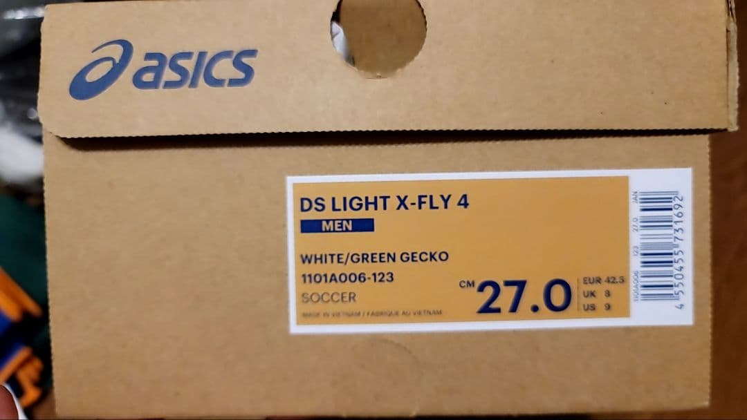 シューズ asics DS LIGHT X-FLY4 WHITE/GREEN 27cm