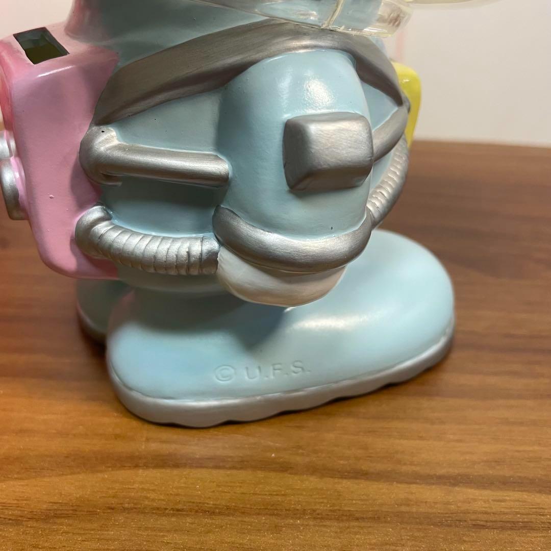 【未使用/廃盤】宇宙服スヌーピー ソフビ レトロ 貯金箱 箱付き