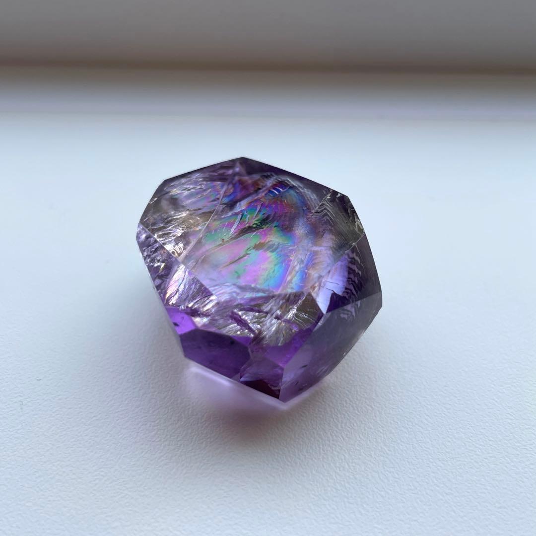 アメシスト　虹　ファントム　ロマネサイト　フリーフォーム　3.4㎝　高品質