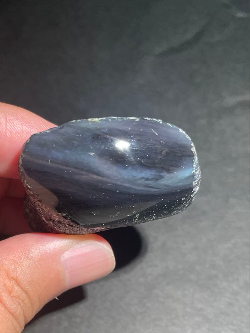 研磨品　十勝石玲瓏　特選6個セット　レインボーオブシディアン