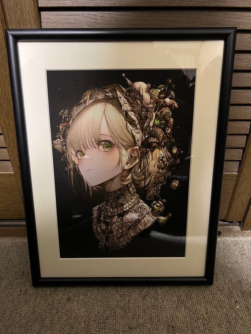 ヒトこもる　複製原画「Lapse 」　複製画（プリモアート）　A4 黒