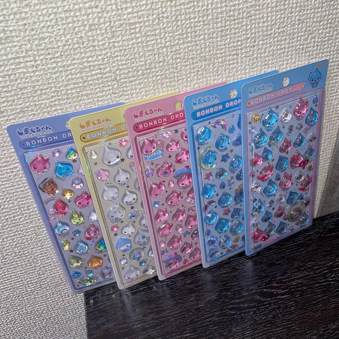 しずくちゃん　ボンボンドロップシール　５個セット　(正規品)
