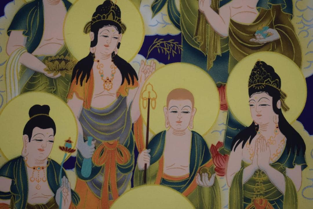 真作/片山白樹/十三佛図/布袋屋掛軸HG-732