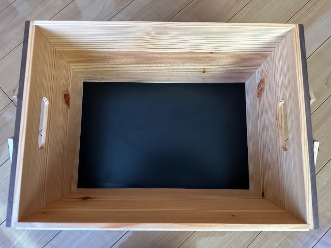 ウッドバスケット　Ｌサイズ　フタ付き