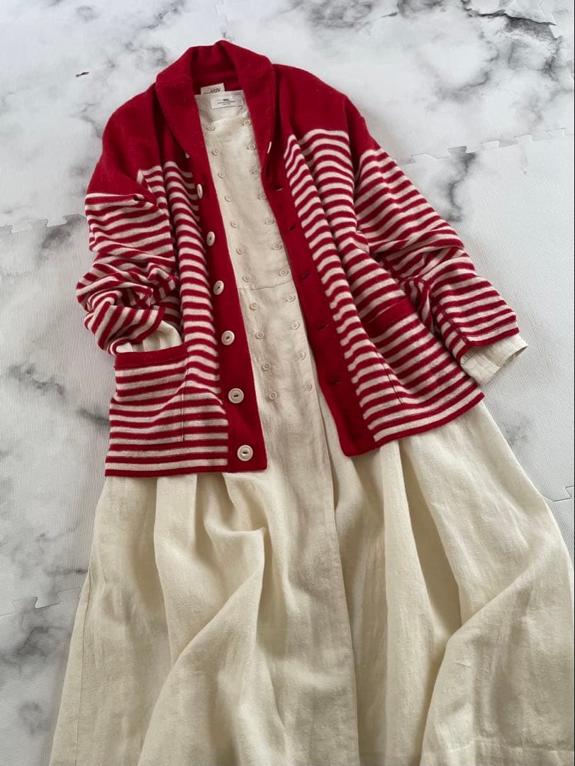 【45R】45星カシミヤの908バスクシーディガン