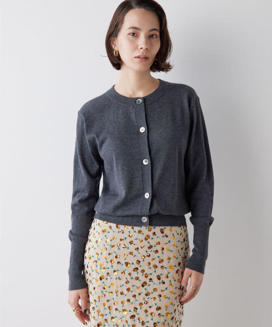 Whim Gazette ウールハイゲージカーディガン美品