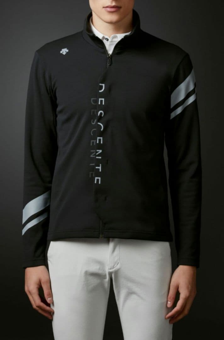 【入手困難】デサントゴルフ ロゴプリントジャージー ジャケット M 黒