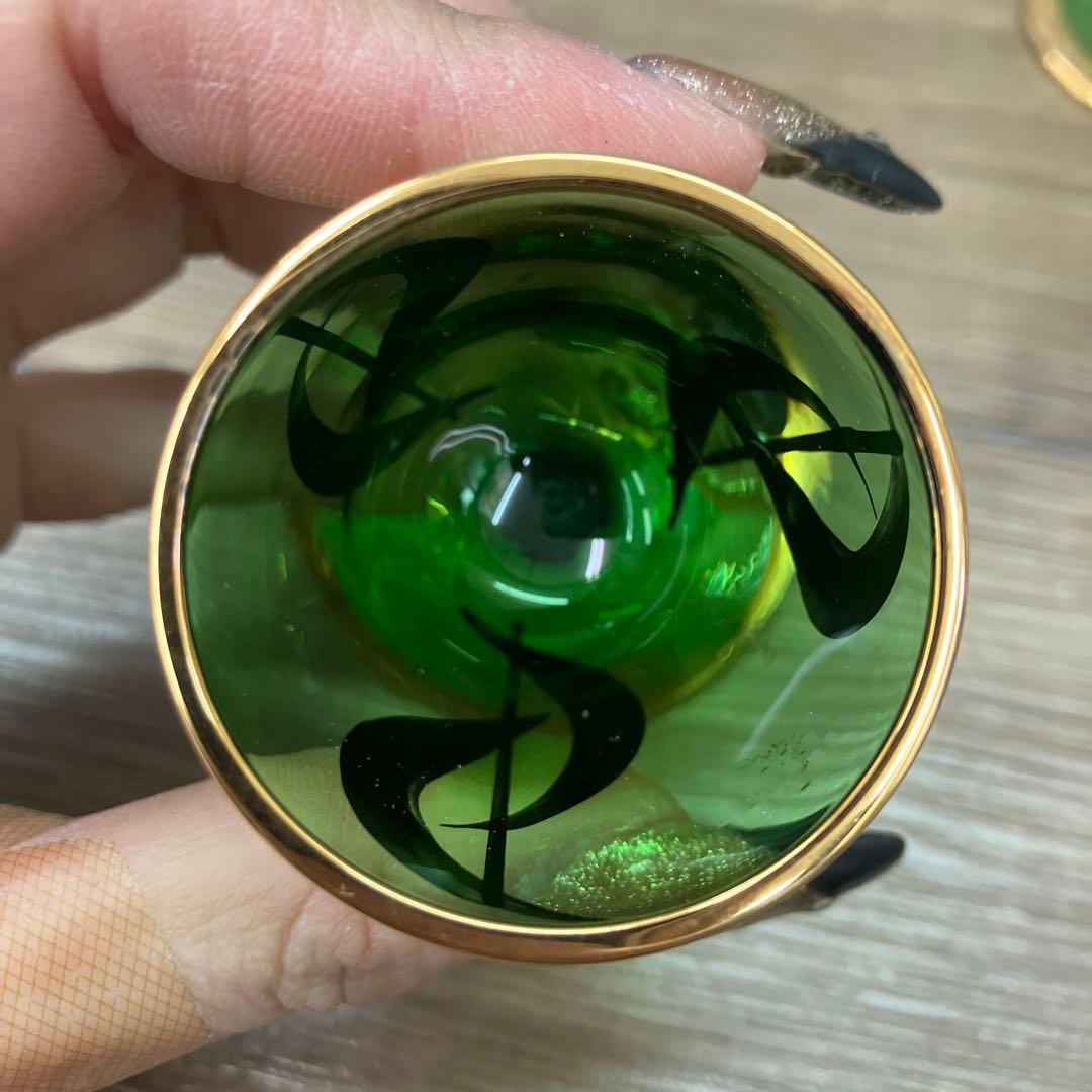 E-1 ボヘミアンガラス デキャンタ ショットグラス 6客セット 食器