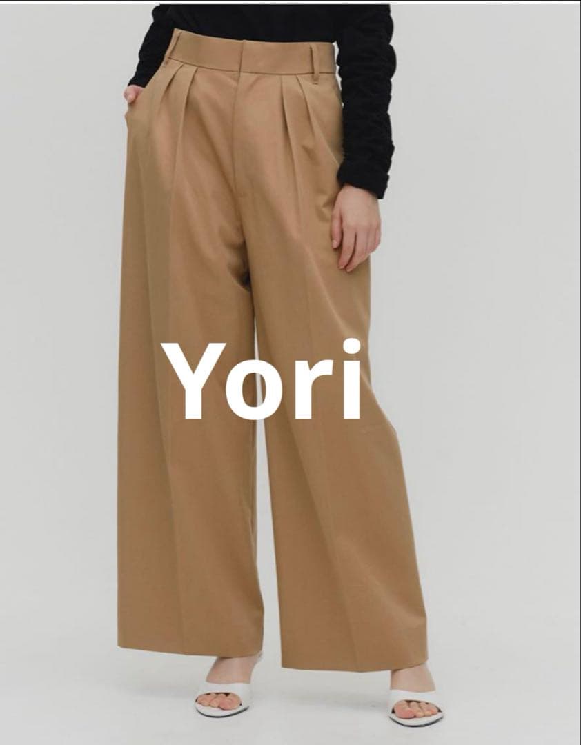 [クリーニング済] yori コットンダブルタックパンツ