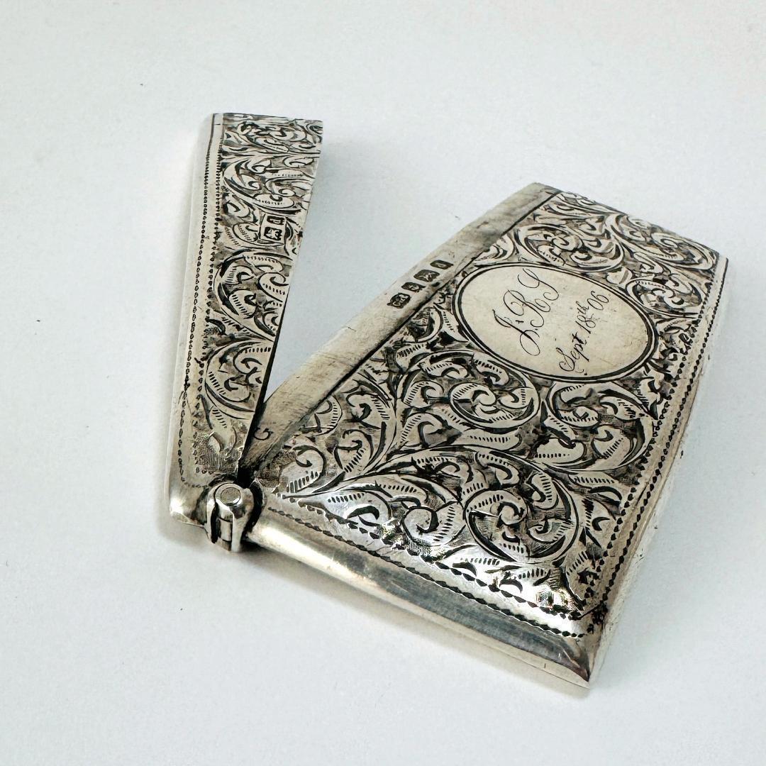 ★1904年 英国 ★アンティーク 純銀製 カードケース イギリス 925