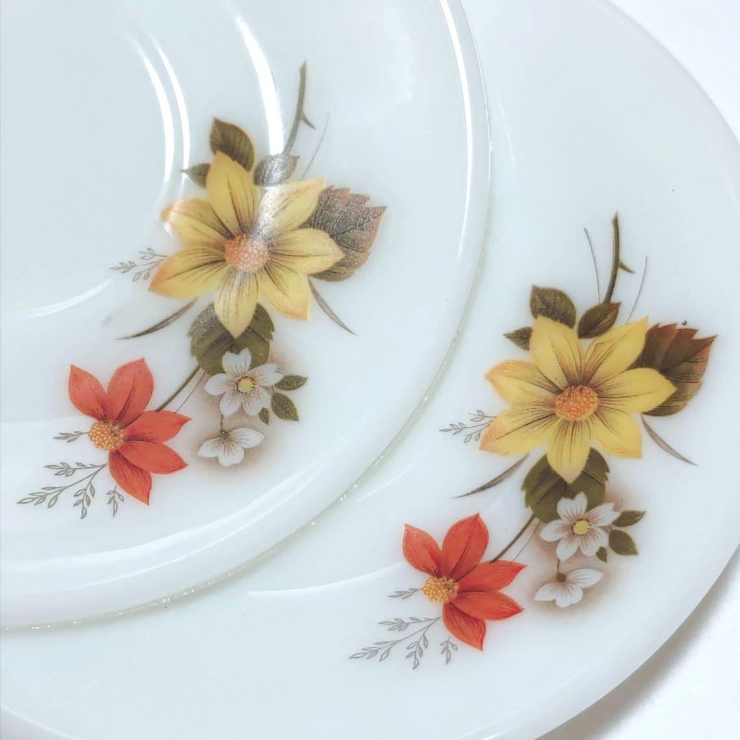 ビンテージ カップ&ソーサー 4客 オールドパイレックス