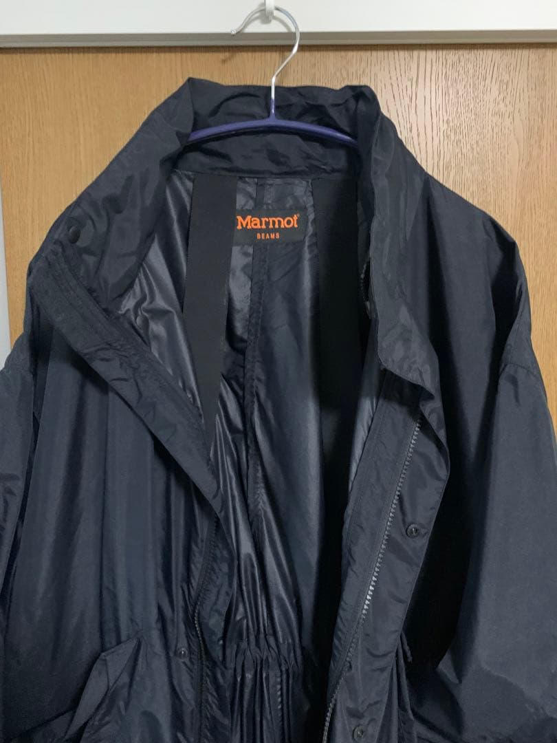 Marmot BEAMS ブラックロング撥水コート