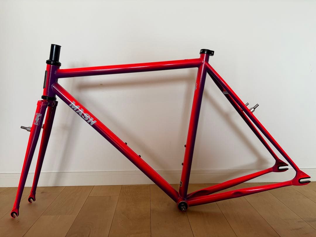 MASH STEEL ネオンフェード XSサイズ フレームセット ヘッド BB付